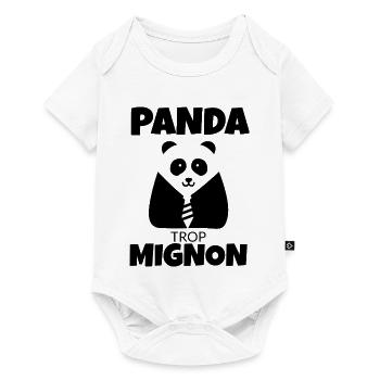Panda Too Cute - Baby Premium short-sleeve bodysuit - white - Front