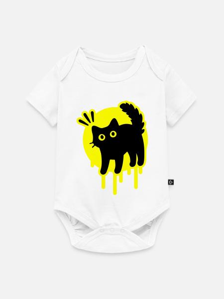 Kater Katze - Baby Premium Kurzarmbody - Weiß