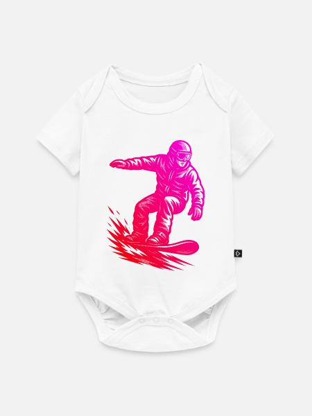 Ein Must Have für echte Snowboard - Baby Premium Kurzarmbody - Weiß