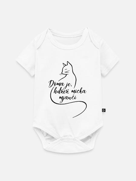 Doma je, hdźež micka mjawči. - Baby Premium Kurzarmbody - Weiß