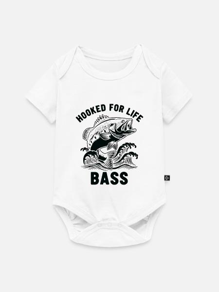 Angeln auf Seebarsch-Fluss - Baby Premium Kurzarmbody - Weiß