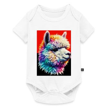Alpaka - Baby Premium Kurzarmbody - Weiß - Vorne
