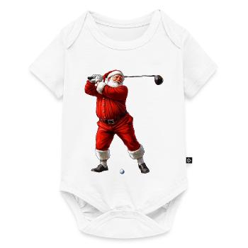 Le Père Noël golfeur - Body à manches courtes Premium Bébé - blanc - Devant