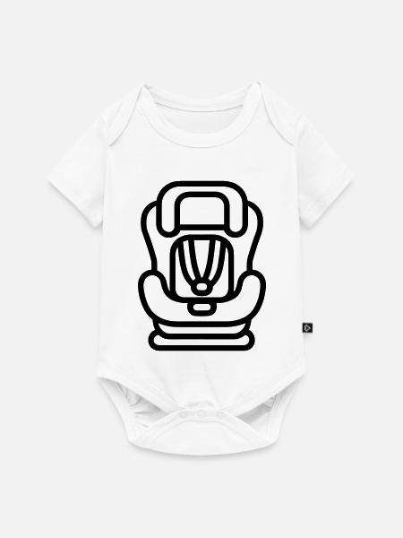 Kindersitz - Baby Premium Kurzarmbody - Weiß