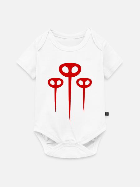 Roter Moskito Schwarm - Baby Premium Kurzarmbody - Weiß