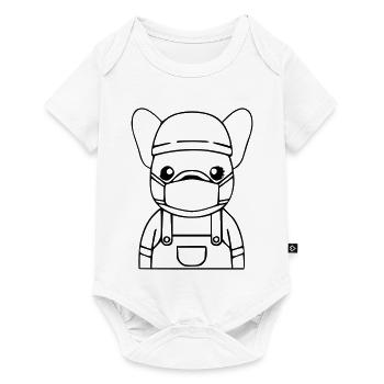 Frenchie Doctor Care Mask - Baby Premium short-sleeve bodysuit - white - Front