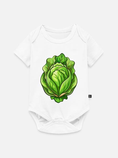 Salatkopf - Baby Premium Kurzarmbody - Weiß