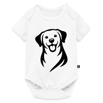 Chien - Body à manches courtes Premium Bébé - blanc - Devant