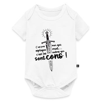 C’est pas moi ... c’est les autres qui sont cons ! - Body à manches courtes Premium Bébé - blanc - Devant