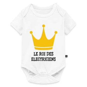 Le Roi des Électriciens : Maître de la Tension - Body à manches courtes Premium Bébé - blanc - Devant