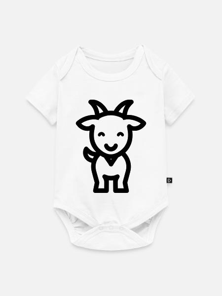 Ziege - Baby Premium Kurzarmbody - Weiß