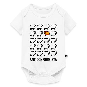 Anticonformiste Mouton Drapeau Espagne Humour - Body à manches courtes Premium Bébé - blanc - Devant