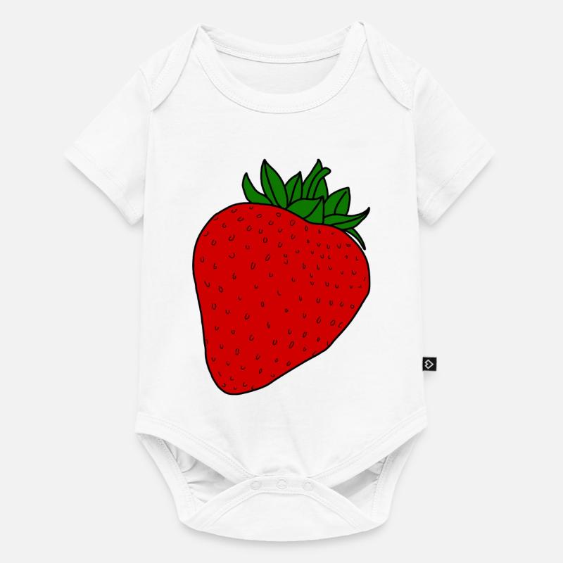Fraise rouge - Body à manches courtes Premium Bébé - blanc