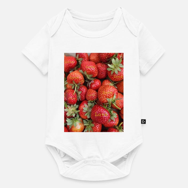 Fraises - Body à manches courtes Premium Bébé - blanc