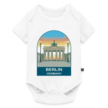 Berlin Germany TV Tower Vintage Travel Art - Baby Premium short-sleeve bodysuit - white - Front