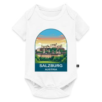 Salzburg Austria Vintage Travel Poster Art - Baby Premium short-sleeve bodysuit - white - Front