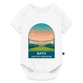 Bath UK Vintage Travel Poster Art - Baby Premium short-sleeve bodysuit - white - Front