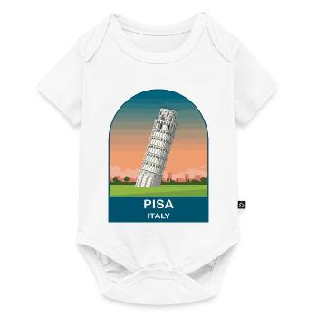Pisa Italy Vintage Travel Poster Art - Baby Premium short-sleeve bodysuit - white - Front