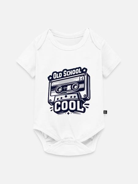 Retro Kassetten - Baby Premium Kurzarmbody - Weiß