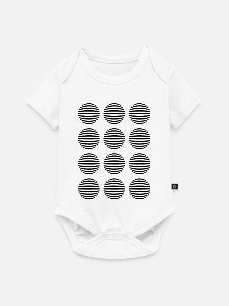 Geometrische Kugeln - Baby Premium Kurzarmbody - Weiß