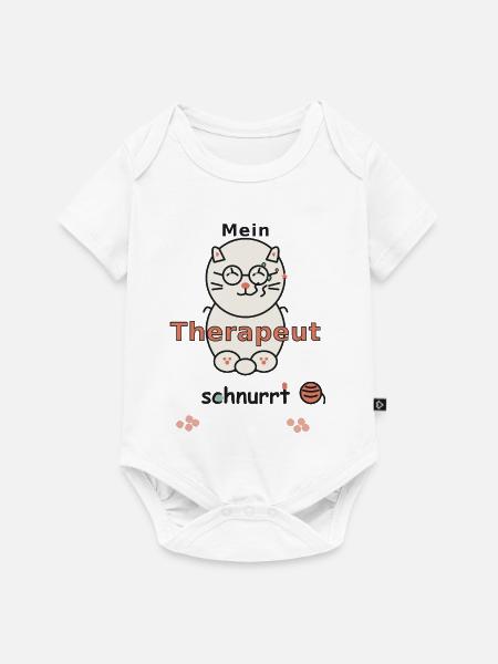 MEIN THERAPEUT SCHNURRT - Baby Premium Kurzarmbody - Weiß
