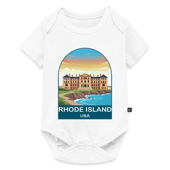 Affiche de voyage vintage Rhode Island USA - Body à manches courtes Premium Bébé - blanc - Devant