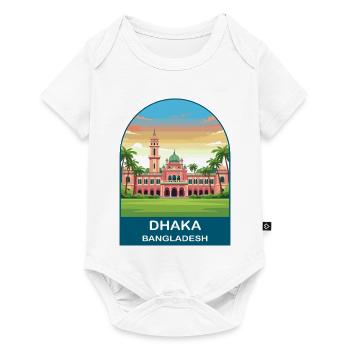Dhaka Bangladesh Ahsan Manzil Voyage Vintage Poste - Body à manches courtes Premium Bébé - blanc - Devant