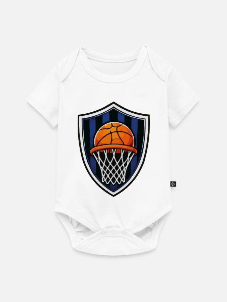 Basketball Schild mit Korb - Baby Premium Kurzarmbody - Weiß
