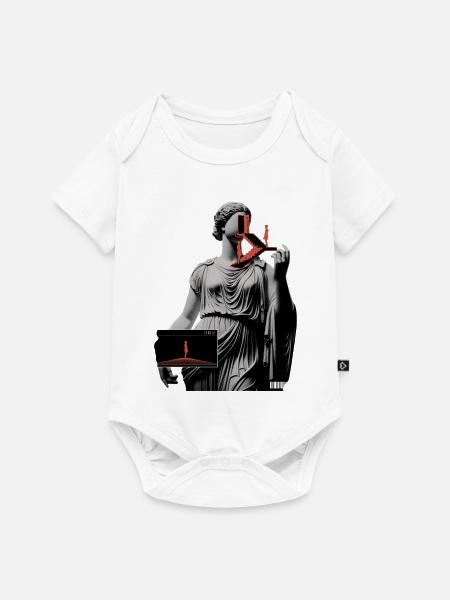 Glitch Antike: Stufen der Präsenz - Baby Premium Kurzarmbody - Weiß