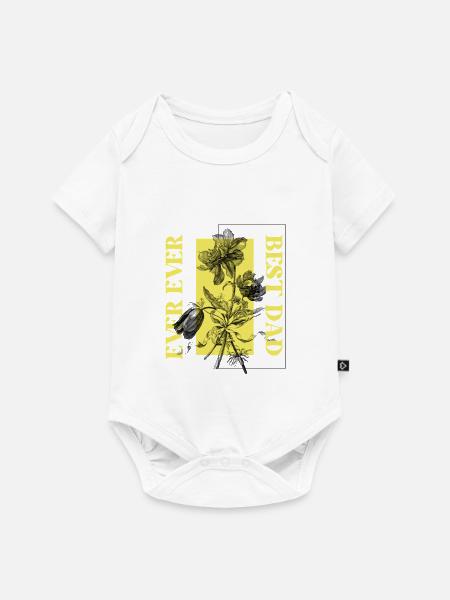 Bestes botanisches Vaterporträt - Baby Premium Kurzarmbody - Weiß