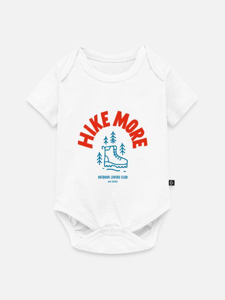 Hike More - Baby Premium Kurzarmbody - Weiß