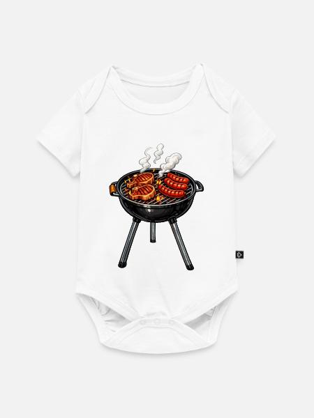 Grillen - Baby Premium Kurzarmbody - Weiß