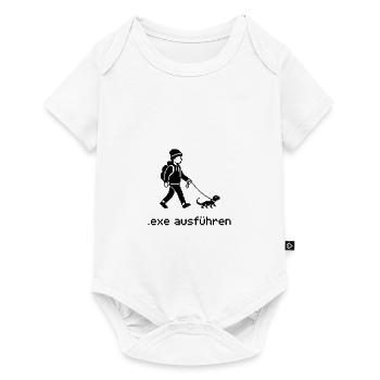 exe ausführen Sys ADMIN Systemadministrator Nerd - Baby Premium Kurzarmbody - Weiß - Vorne