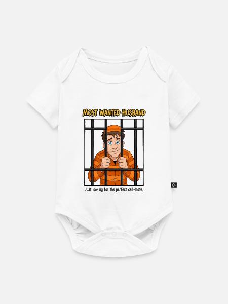 Der meistgesuchte Ehemann - Baby Premium Kurzarmbody - Weiß