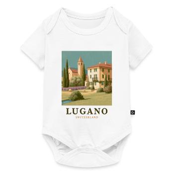 Lugano Villa Panorama - Body à manches courtes Premium Bébé - blanc - Devant