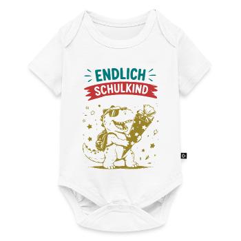 Dino Einschulung 2026 Feier - Baby Premium Kurzarmbody - Weiß - Vorne