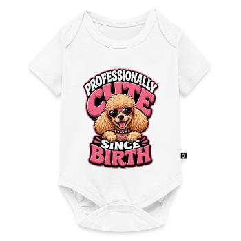 Pudel - Baby Premium Kurzarmbody - Weiß - Vorne