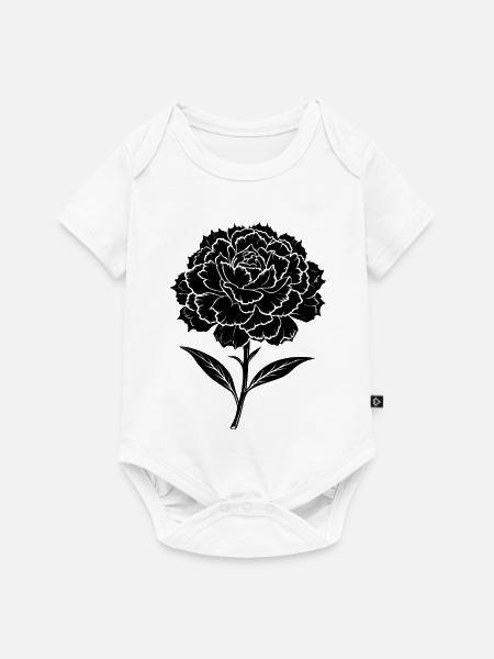 Nelkenblume - Baby Premium Kurzarmbody - Weiß