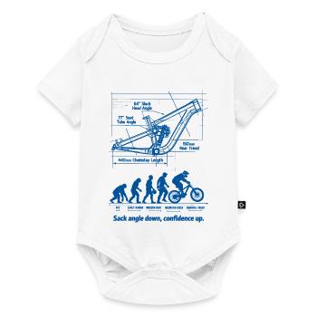 Plan de l’évolution MTB : descente pleine suspension - Body à manches courtes Premium Bébé - blanc - Devant