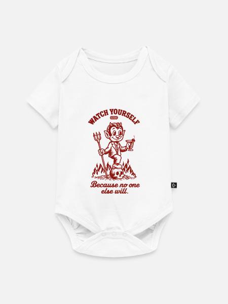 Watch Yourself dEVIL - Baby Premium Kurzarmbody - Weiß