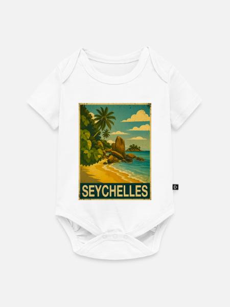 Seychellen - Baby Premium Kurzarmbody - Weiß