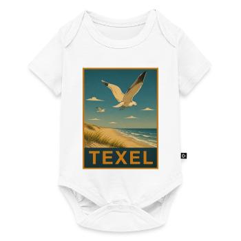 Texel Möwe - Baby Premium Kurzarmbody - Weiß - Vorne
