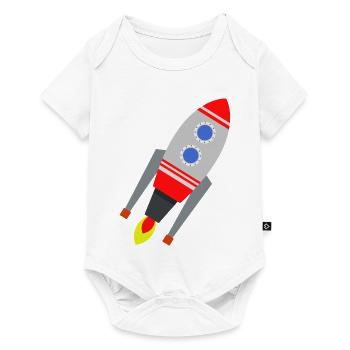 Rakete - Baby Premium Kurzarmbody - Weiß - Vorne