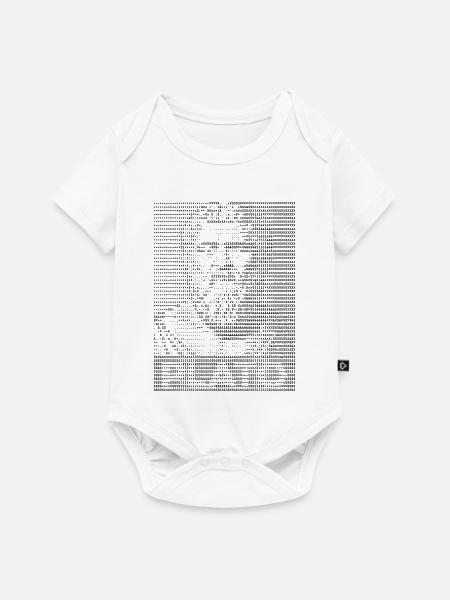 Platon ASCII Kunstporträt - Baby Premium Kurzarmbody - Weiß