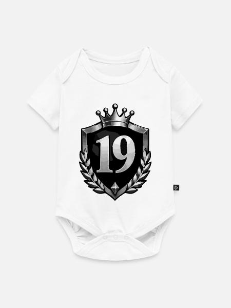 wappen-zahl-19 - Baby Premium Kurzarmbody - Weiß
