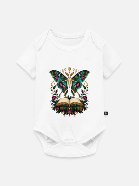 Buchfalter Mondzauber - Baby Premium Kurzarmbody - Weiß