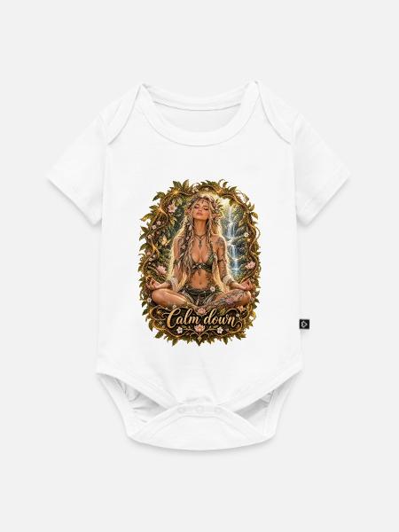 Beruhigende Waldelfe Meditation - Baby Premium Kurzarmbody - Weiß
