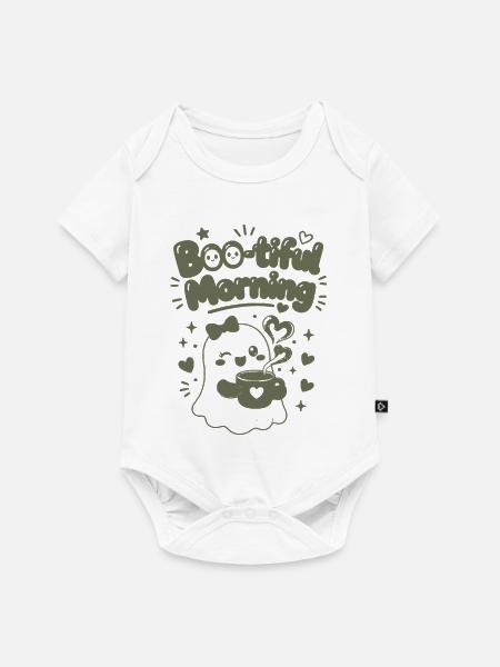 Boo-tiful Morning Geisterkaffee - Baby Premium Kurzarmbody - Weiß
