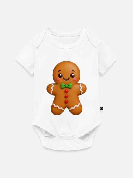 Lebkuchenmann - Baby Premium Kurzarmbody - Weiß