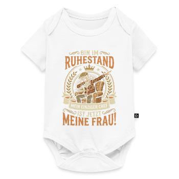 Ruhestand Rente Ehefrau Rentner Lustiger Spruch - Baby Premium Kurzarmbody - Weiß - Vorne
